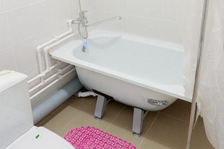 Ванна и туалет в 2-местном номере с 1 кроватью